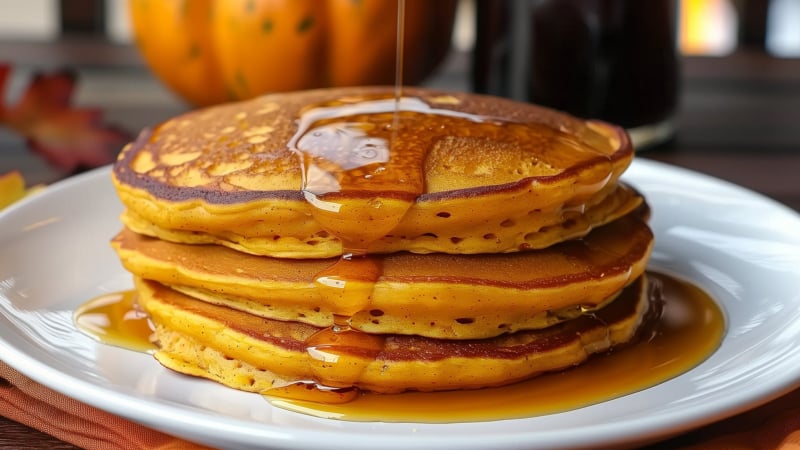 American Pancakes met Pompoenpuree