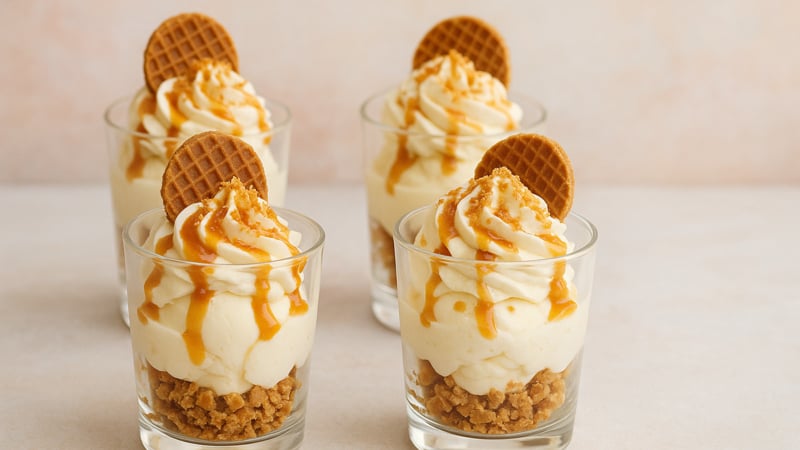 Een stroopwafeltoetje