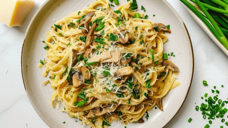 Linguine met Oesterzwammen