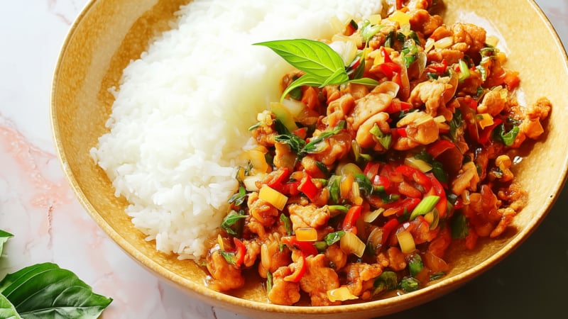 Pad Krapow Gai - Pittige Thaise kip met basilicum