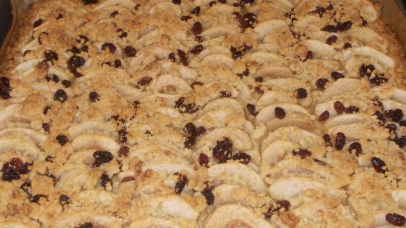 Echte Duitse appelkruimelplaattaart