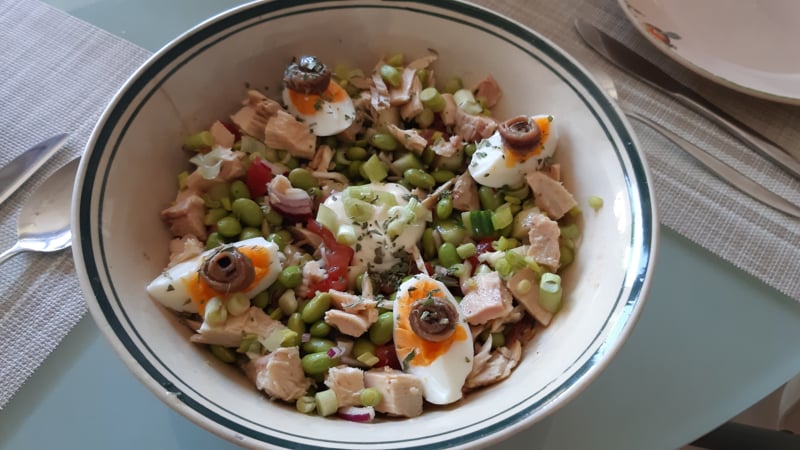 Salade Niçoise met edamame boontjes