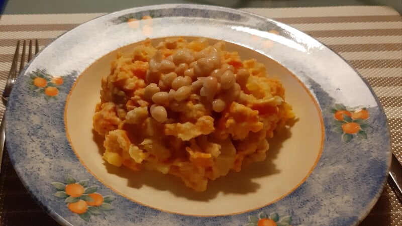 Vegetarische hutspot met witte bonen