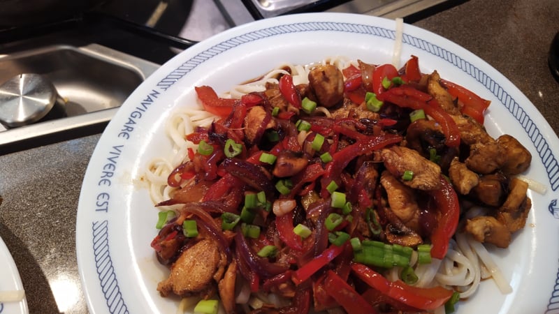 Snelle Aziatische wok met kip