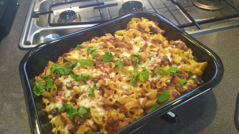 Rode pesto ovenschotel met kip