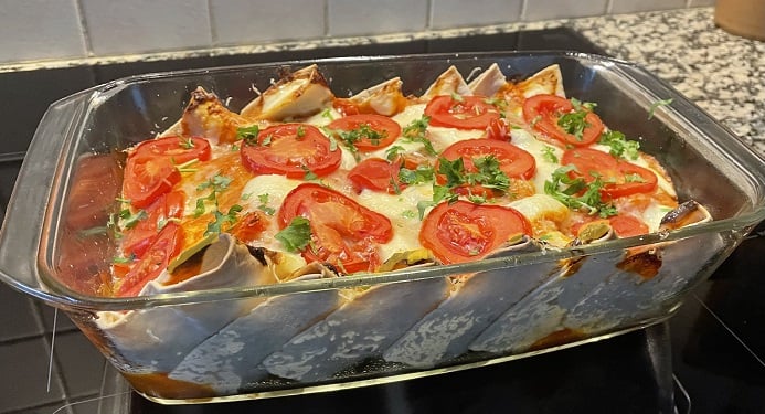 Romige spinazie tortilla's