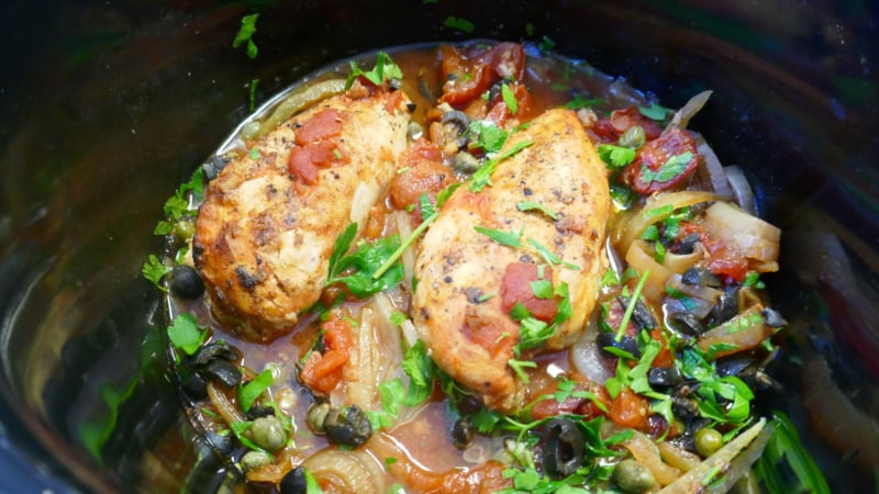 Kip Cacciatore uit de slowcooker