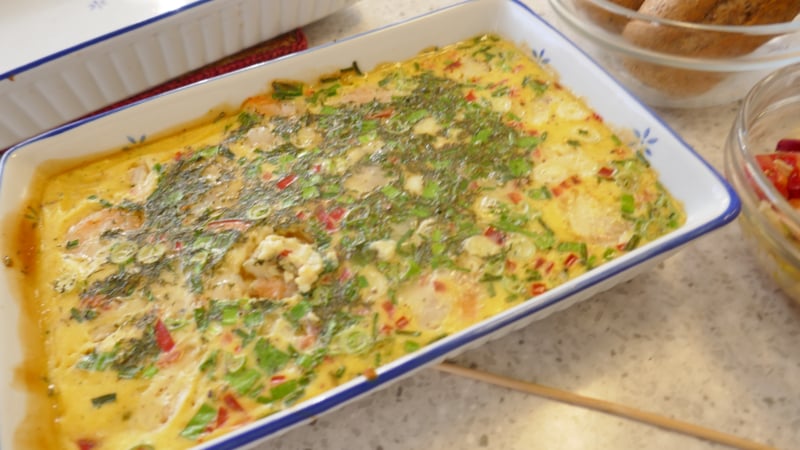 Garnalen - Ei - Ovenschotel