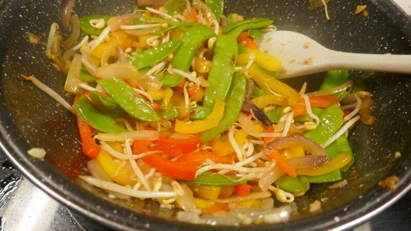 Gemengde groente uit de wok