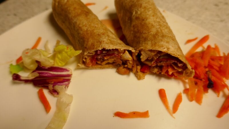 Volkorenwraps met Kip en Paprika