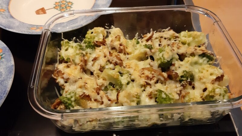 Romanesco ovenschotel met oesterzwammen