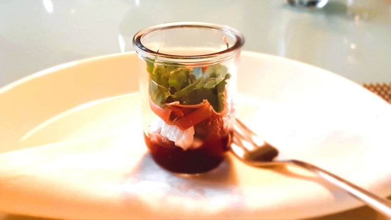 Verrassende salade in een glaasje
