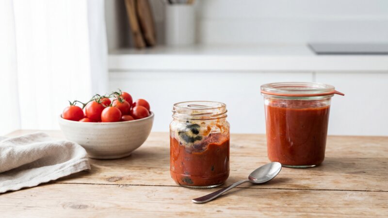 Wat zijn de tekenen van bederf van tomatenpuree?