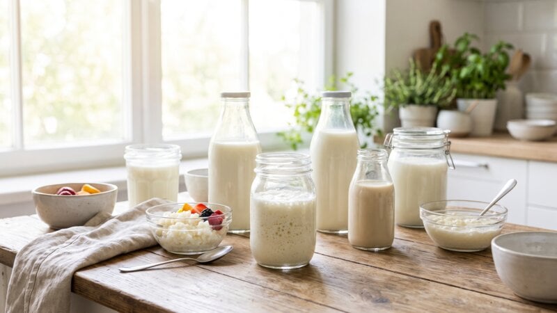 Welke melk is het meest geschikt om kefir mee te maken?
