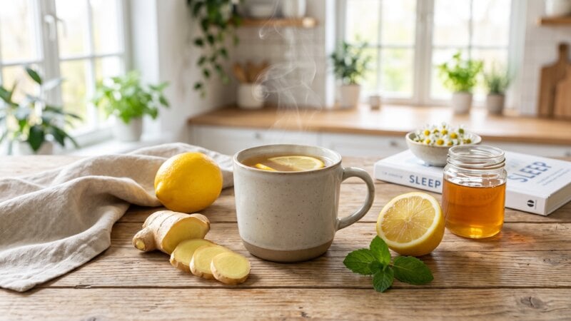 Kan je van gemberthee goed slapen?