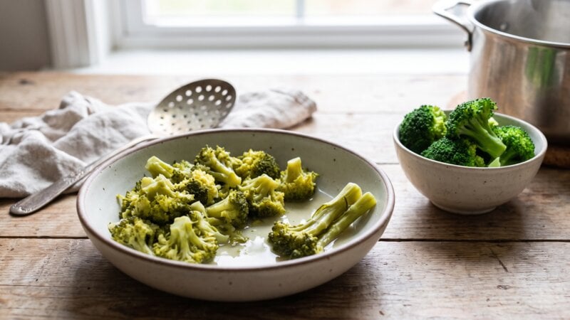 Wat gebeurt er als broccoli langer dan 20 minuten wordt gekookt?