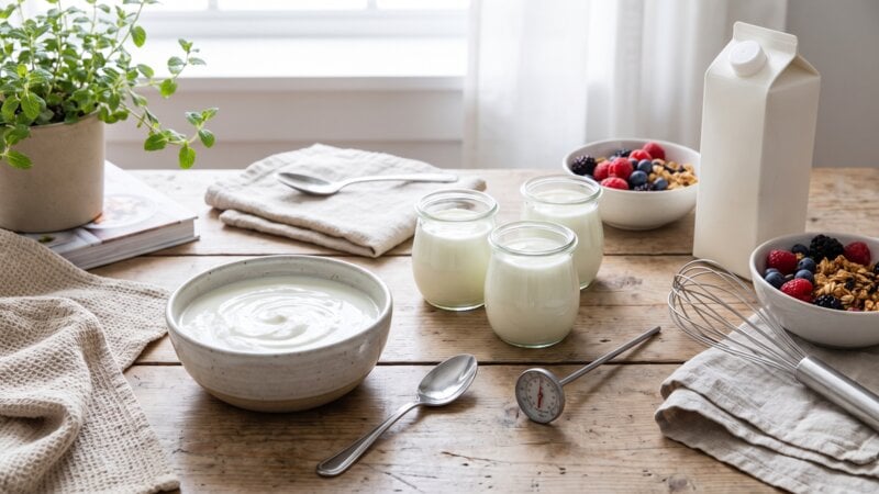 Hoe kan ik melk fermenteren tot yoghurt?