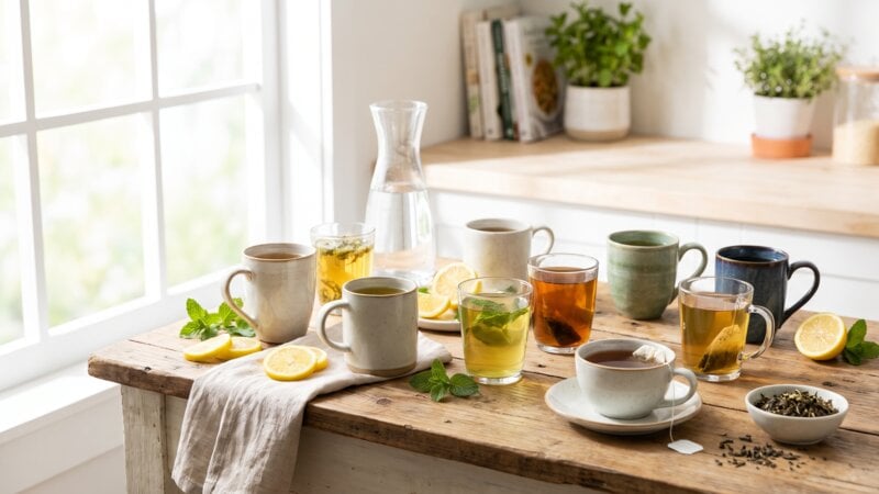 Kan ik 8 kopjes thee drinken in plaats van water?