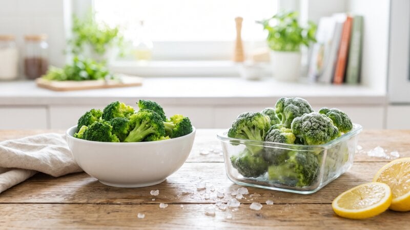 Waarom smaakt broccoli anders na het invriezen?