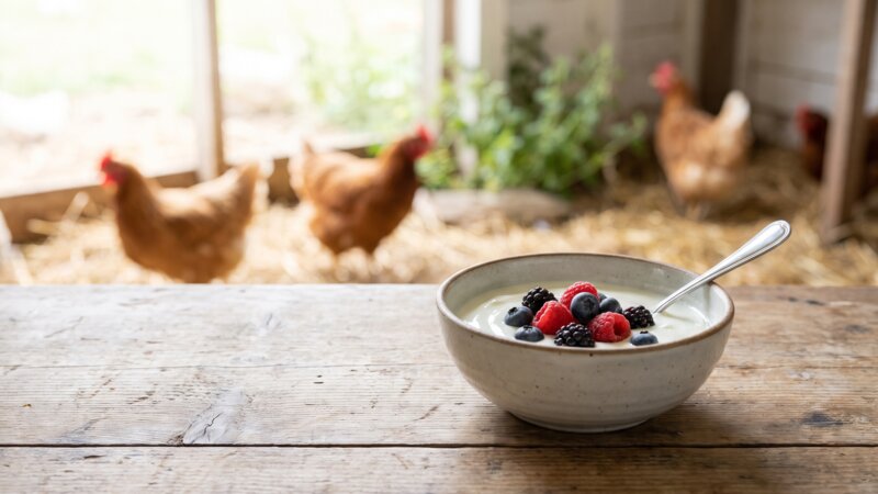 Is yoghurt goed voor kippen?