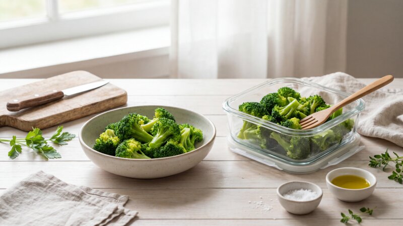 Hoe lang is gekookte broccoli goed?