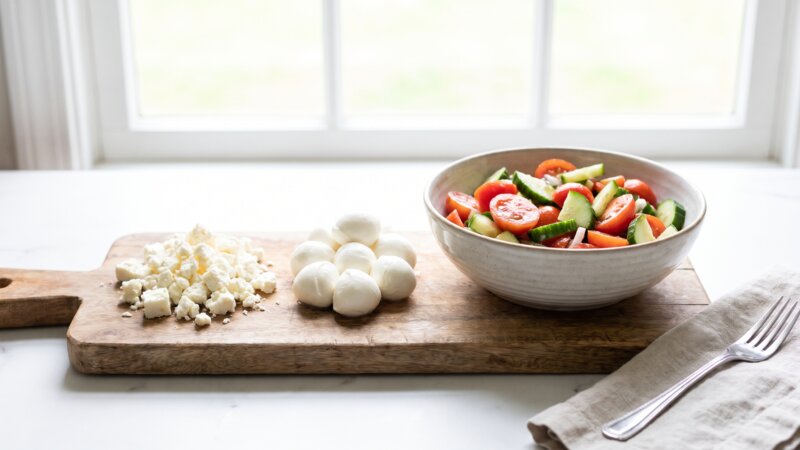 Kan ik feta vervangen door mozzarella?