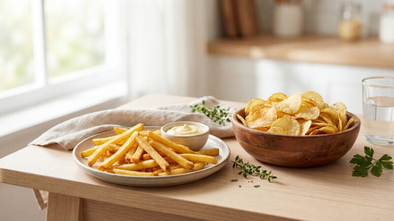 Wat is erger, friet of chips?
