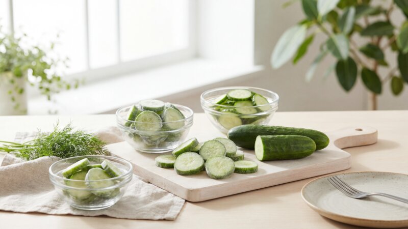 Kun je bevroren komkommer nog eten?