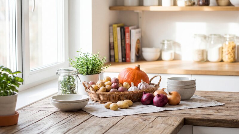 Zijn er groenten zoals aardappelen, pompoen, knoflook en uien die niet in de koelkast bewaard hoeven te worden?