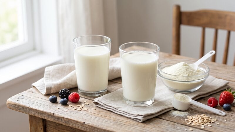 Wat is beter: melkpoeder of koemelk?