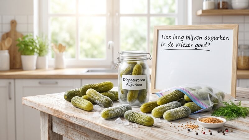 Hoe lang blijven augurken in de vriezer goed?