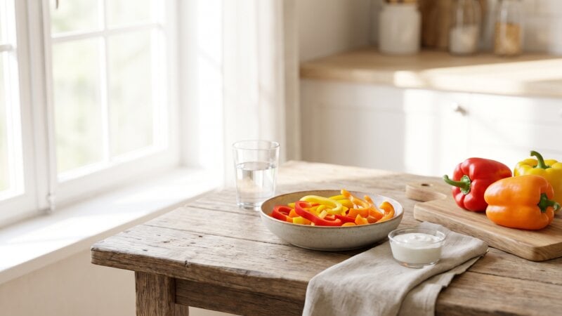 Mag ik paprika's eten op een lege maag?