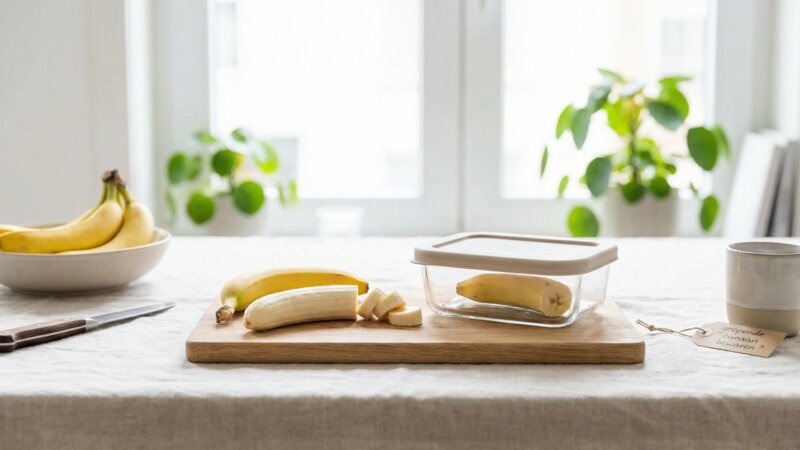Kan je een geopende banaan bewaren?