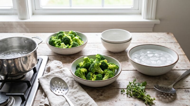Hoe blancheer ik broccoli?
