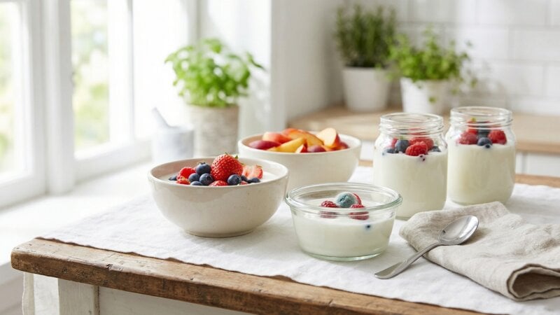 Schimmelt fruit in yoghurt?