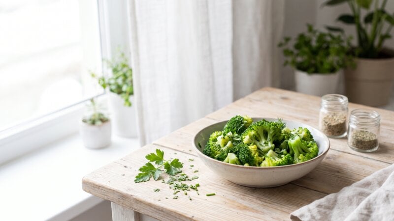 Welke kruiden op gestoomde broccoli?