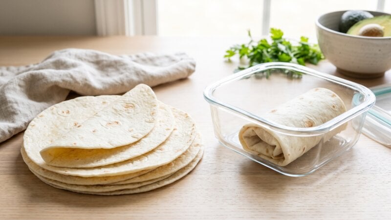 Hoe bewaar ik geopende wraps?