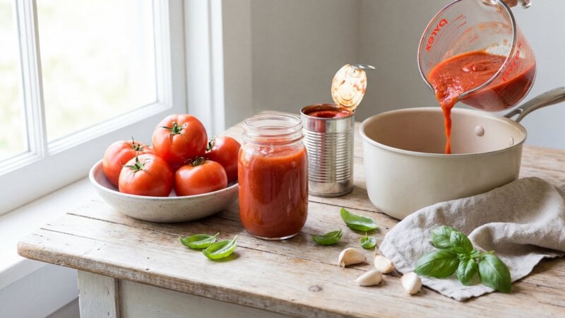 Hoeveel tomaten in puree?