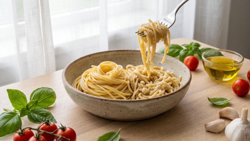 Is pasta te gaar als hij nog taai is?