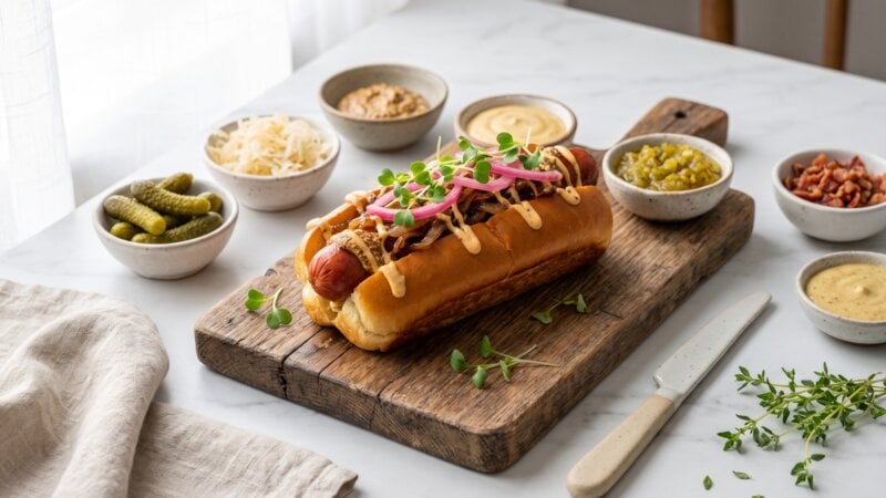 Wat leg je tussen een hotdog?