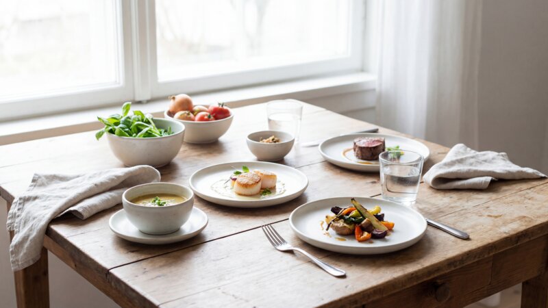 Wat is een menu met 7 hoofdgerechten?