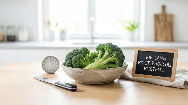 Hoe lang moet broccoli rusten voordat je het gaat koken?