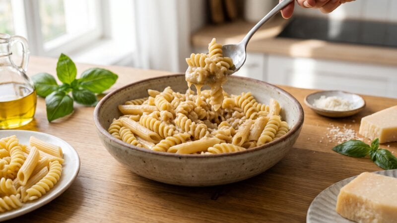 Wat gebeurt er met pasta als je die te lang kookt?