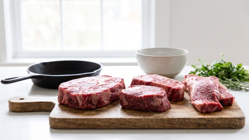 Welke soorten biefstuk zijn niet geschikt om te grillen?