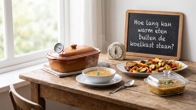 Hoe lang kan warm eten buiten de koelkast staan ​​voordat het gekoeld moet worden?