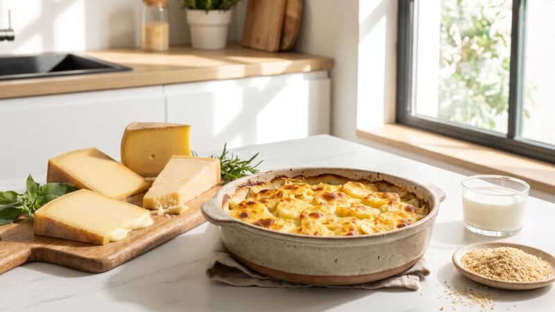 Welke kaas is geschikt voor gratin?
