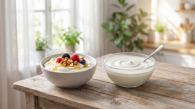 Wat is beter, Griekse yoghurt 0 of 10 vet?