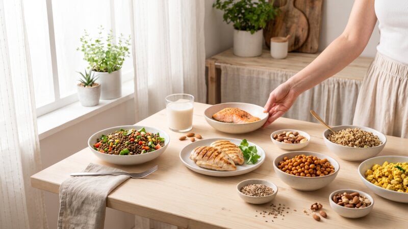 Hoe krijg je 200 gram eiwit per dag binnen zonder zuivel?