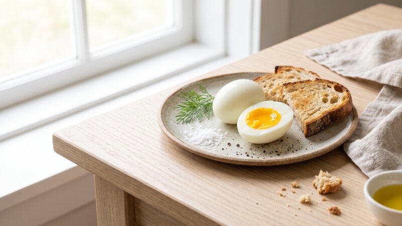 Zijn twee hardgekookte eieren een goed ontbijt?