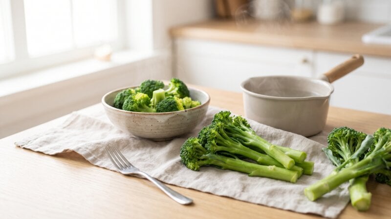 Hoe lang duurt het om broccolistelen te koken?